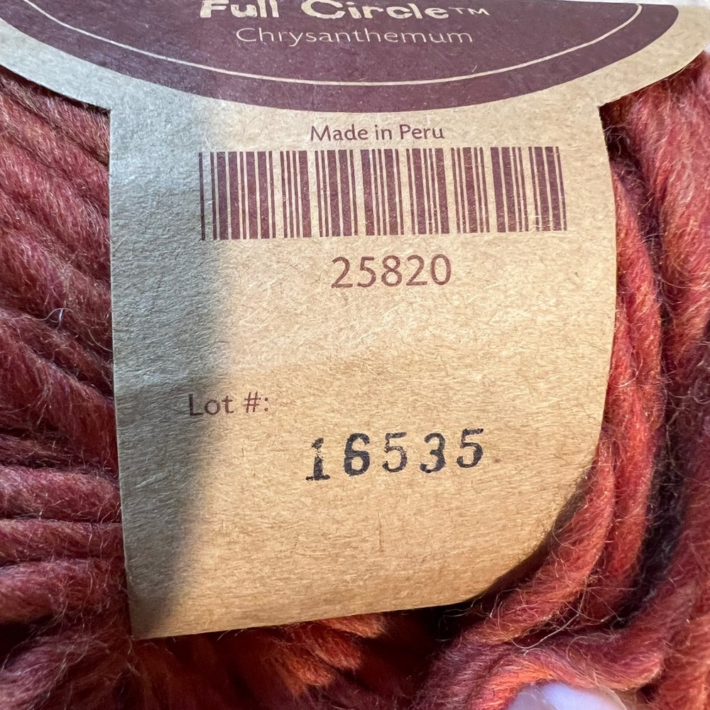 Knit Picks Full Circle Yarn Chrysanthemum Orange 100% Wool Bulky Special Reserve - Picture 5 of 5